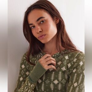 We The Free Pretty Little Thermal in Pine Combo